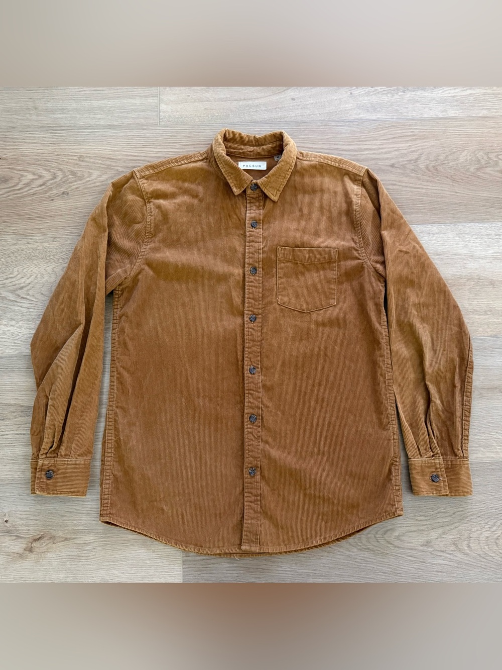 PacSun Men’s Heavyweight Corduroy Shirt Jacket Medium Brown